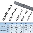 50pcs Fishing Swivel Snap Fishing Rolling Barrel Swivel Fishing Connector 9-40lb