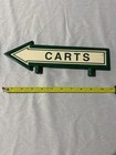 Vintage Golf Course Carts Metal Arrow Signs Caddy Club House Double Sided