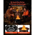 Uimoso 19-inch Portable Propane Fire Pit  53000btu Gas Fire Bowl For Outdoor Use