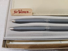 Vintage Cross Womens Gray Chrome  Ballpoint   Mechanical Pencil Set W sleeve box
