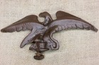 Old Eagle Flag Pole Top Topper Antique Bronze 4    Finial Vintage 1900   s Outdoor