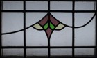 Simple Abstract Midsize Old English Leaded Stained Glass Window 23 25  X 15 25 