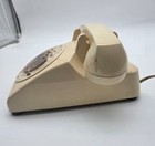 Vintage Telephone Itt Cream White Rotary Office Desk Clean Phone Works