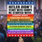 Anti Fascism Protest Poster  Fascism Warning Sign  Anti-trump No Kings Pro Democ
