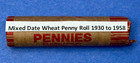 Wheat Penny Rolls Steel Wheat Pennies Mixed Dates 1909-1958 Pds   Free Shipping 