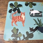 Avenida Home Anne Bentley Cats   Plants Cork Backed Placemat Mat 15  X 11 5 