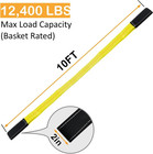 2 Pack 10  X 2  Lifting Sling Straps  10ft Lifting Straps With 12 400lbs Max Bas