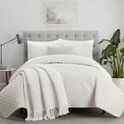  Comfortsure Soft 3-piece King  Cal King Quilt Bedding Set  King cal King Ivory