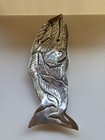 Arthur Court Whale Shaped Aluminum Serving Tray Animal Print Ocean Design 1991