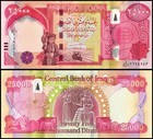 100 000 New Iraqi Dinar - 4x 25000 Unc Iqd   100k Iraq Currency   - Coa