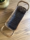 Vintage Woven Wicker Storage Basket With Handles Narrow Basket