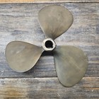3 Blade Vintage Federal  Brass Boat Propeller  used 