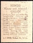 1915 Hinds Cream Honey Almond Aviator Flying Plane Advertising Poster Stamp