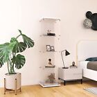 Glass Display Cabinet W door 4-tier Storage Shelves floor Stand Curio Bookshelf