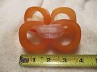  4   Vntg  Bakelite Napkin Rings   Butterscotch   Tested For Authenticity  