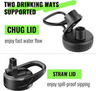 32 Oz Glass Water Bottle With Straw And Handle  Sports Motivational
