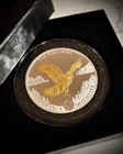 2024 Congo Peregrine Falcon Gold Gild 1 Oz Silver Coin  Box   Capsule 