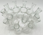 Glass Propagation Station 18 Clear Bud Vase Ring 9  Across 5  Tall Cluster