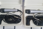 Vintage 70 s Shure Brothers Pe 515 Unidyne B Dynamic 2 Microphones   Cases