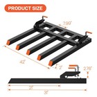 Clamp On Debris Forks Fit 48  Bucket 2500lbs Pallet Forks For Tractor Attachment