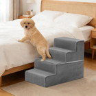 Durable 4-step Dog Stairs For Sofa   Bed - Non-slip Pet Steps For Small Dogs