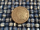 1857 Braided Hair Half Cent - Very Rare - Nice For Album