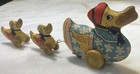 Vintage Wyandotte Tin Toys Mother Duck And Ducklings On Wheels 1930   s Rare