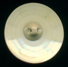 Large Red   Cream Celluloid Antique Vintage Button  1 7 16 