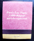 Paris Casino Las Vegas Eiffel Tower Full Unstruck 20 Strike Matchbook
