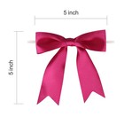 Twist Tie Satin Ribbon Bows 5 Inch 50 Pcs Hot Pink - Perfect For Gift Wrapping