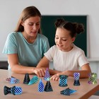 3pcs Impossible Cone 3d Printed Spiral Cone Fidget 3pcs  Green black
