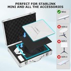 Starlink Mini Travel Case  Aluminum Alloy Siliver Starlink Mini Hard Case  