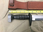 Vintage Pic Brand   12515 Japan Ss Scuba Diving Knife With Leather Scabbard