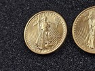      2  1986  10 American Gold Eagle - 1 4 Oz Coin Unc Bu 1st Year  1 2 Oz Total