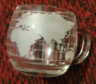 Vintage Nestle Clear Glass World Globe World Coffee tea Mug cup