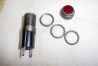 Nos Dialight Dialco Pilot Panel Indicator Light - Red Lens Black Nickel Plated