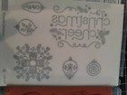 Stampin Up Cheerful Christmas Cheer Ornaments 6 Clear Cling Mount Stamps 135149