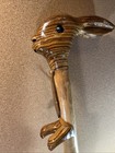 Hand Carved Walking Stick Rabbit Signed By Artisan 2010 Marvin Foley 32    Tall