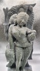 Hand Carved 10    Green Gray Soapstone Female Figure