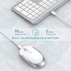 Rechargeable Wireless Keyboard Mouse Combo - Full Size Cordless Keyboard   Mo   