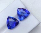 6ct Natural Trillion Cut Blue Color Diamond Certified D Grade Vvs1  1 2qw 2pc