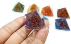 Set Of 7 Baby Chakra Orgone Pyramid For Orgone Healing Reiki Healing Meditation