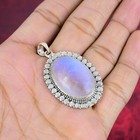 Amazing Rainbow Opal Gemstone Handmade 925 Sterling Silver Pendant Jewelry