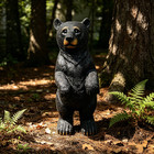 19 69  Standing Black Bear Statue  Resin Outdoor Garden Decor