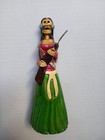 Colorful Mexican Day Of The Dead Folk Art Handmade Clay Skeleton Figure