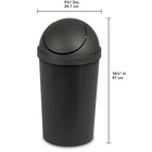 3 Gallon Bathroom Swing Top Wastebasket Small Plastic Round Trash Can With Lid