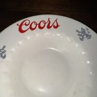 Vintage Coors Light Beer Advertising Ashtray With Red Lettering And Gray Crest