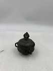 Vintage Vantines Incense Burner French Bronze Brass Lidded Censer Pot 1027
