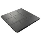 Wearwell 570 Interlocking Antifatigue Mat Tile  5 8 In Thickness  Rubber  Black