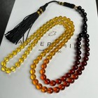 Rainbow Amber Misbaha Islamic Prayer Beads 5 6mm 13g